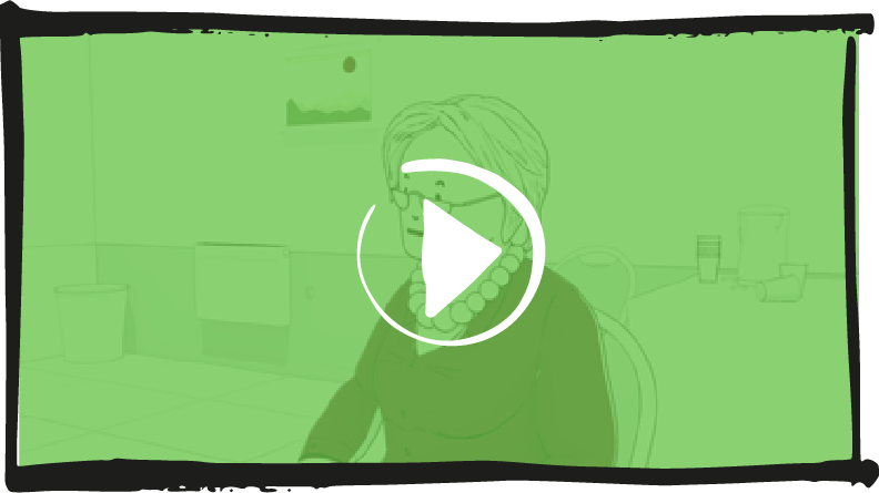 personnages illustratifs cadre vidéo